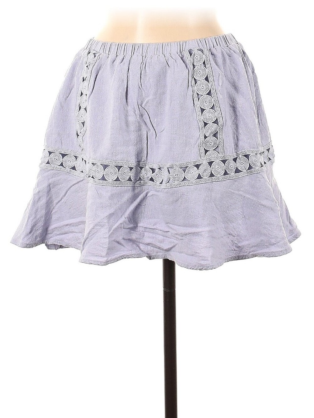 Endless Blu Purple Linen/Cotton Miniskirt- Size M